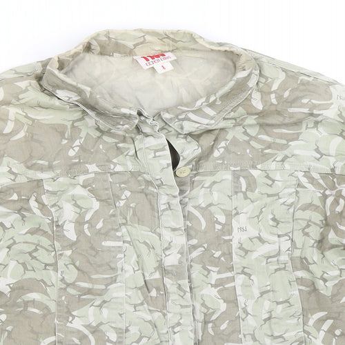 Preworn Girls Green Camouflage  Jacket  Size M