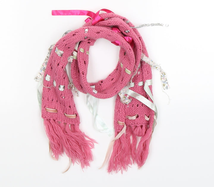 Preworn Girls Pink Knit Scarf Scarves & Wraps One Size