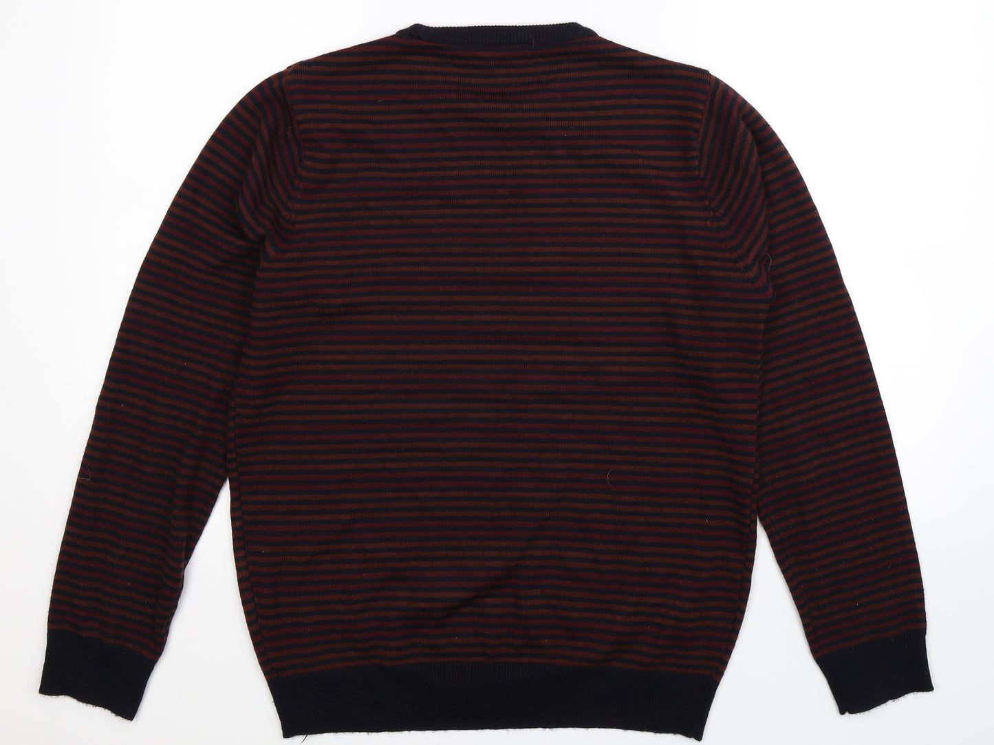 Cedar Wood State Mens Multicoloured Striped Knit Pullover Jumper Size M