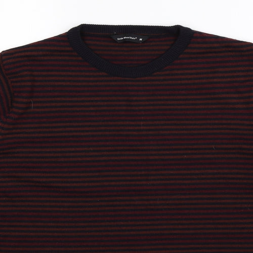 Cedar Wood State Mens Multicoloured Striped Knit Pullover Jumper Size M