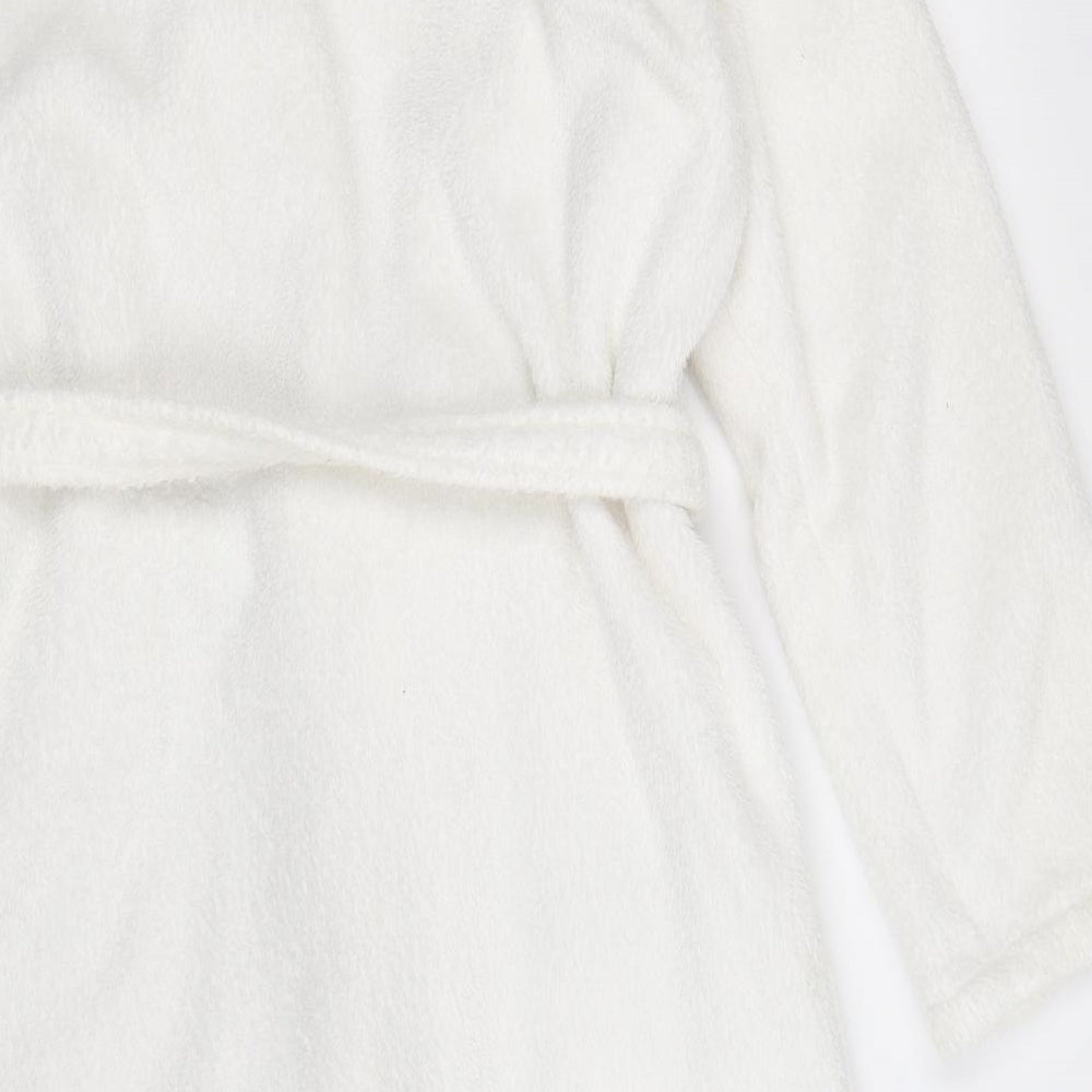 F&F Mens White  Fleece  Robe Size S