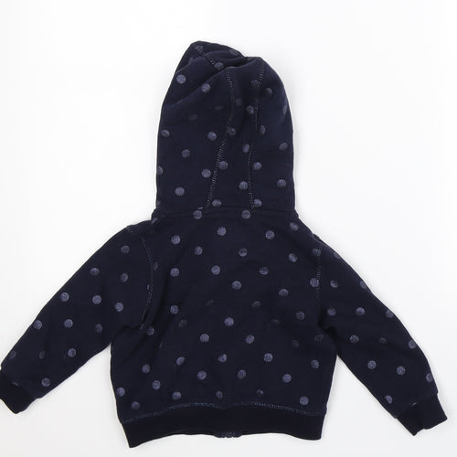 Young Dimension Girls Blue Spotted  Full Zip Hoodie Size 2-3 Years