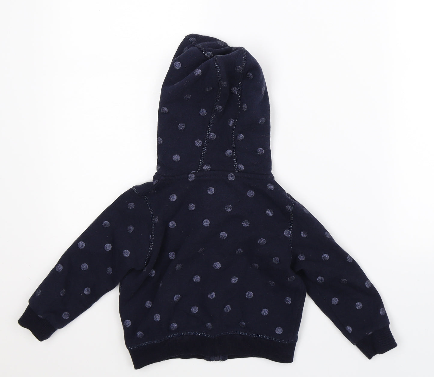 Young Dimension Girls Blue Spotted  Full Zip Hoodie Size 2-3 Years