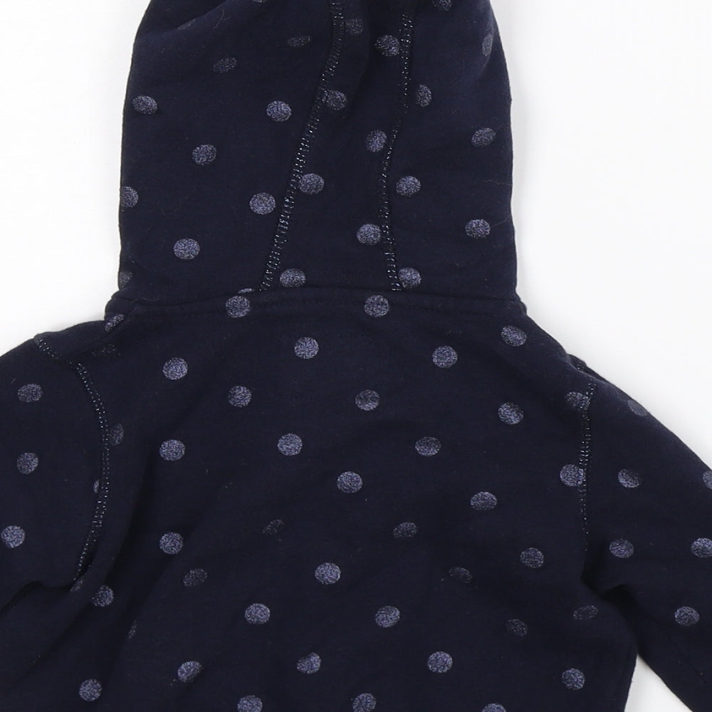 Young Dimension Girls Blue Spotted  Full Zip Hoodie Size 2-3 Years
