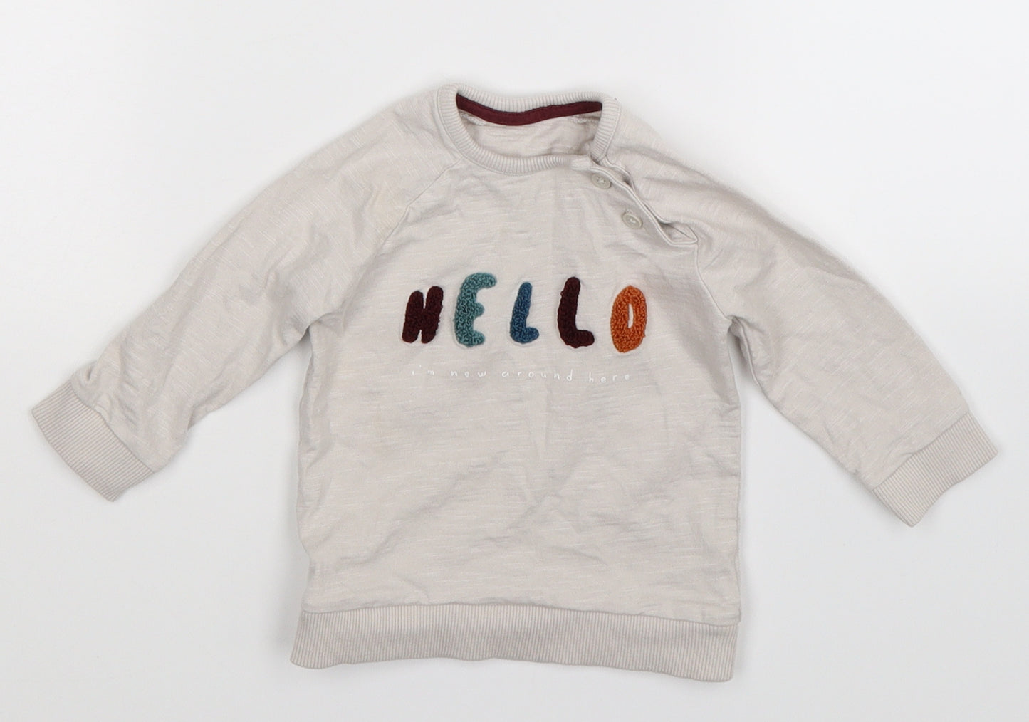 George Boys Grey   Basic T-Shirt Size 6-9 Months