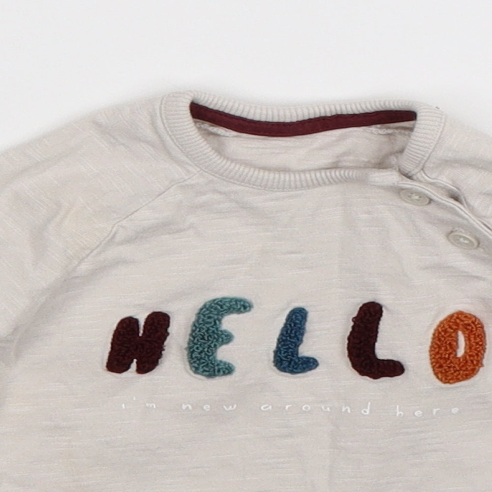 George Boys Grey   Basic T-Shirt Size 6-9 Months