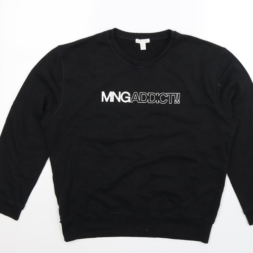 MNG Womens Black   Pullover Sweatshirt Size XL