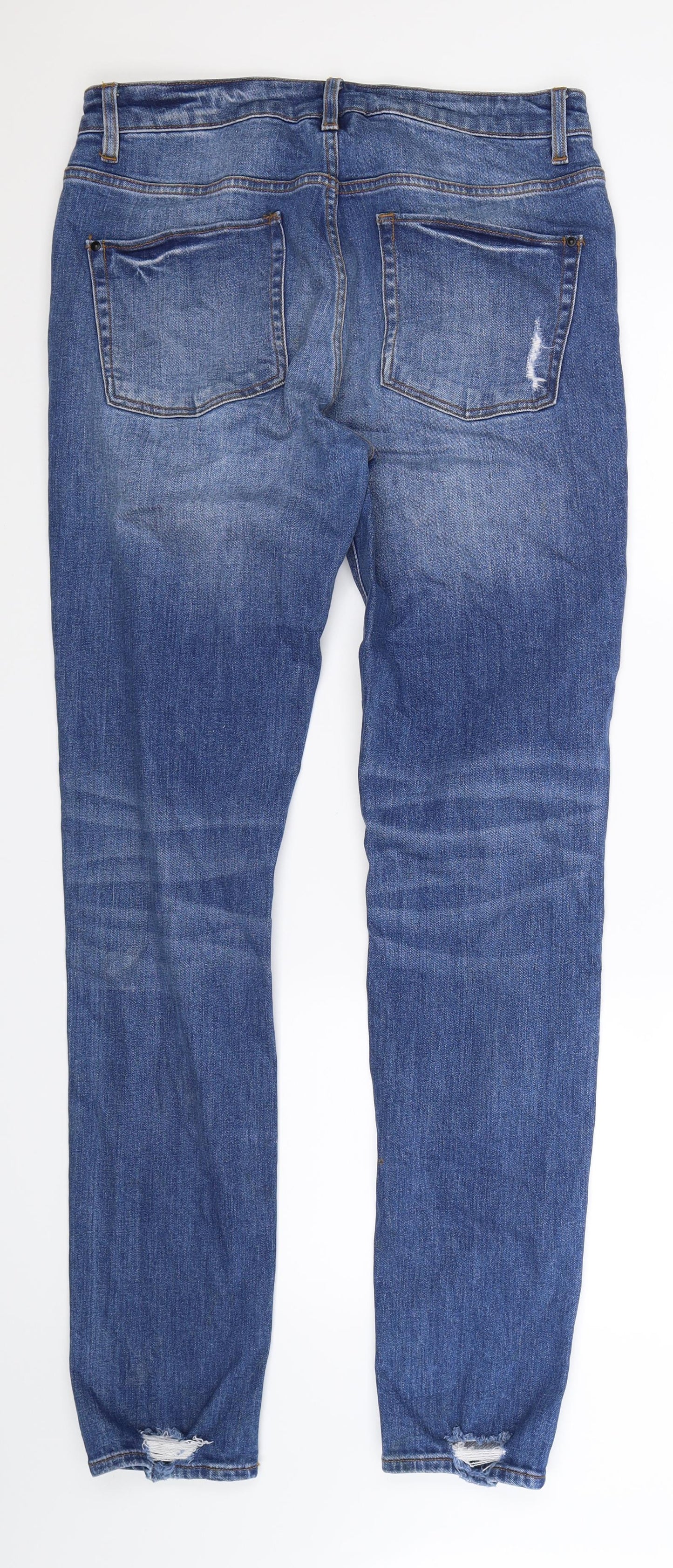 ASOS Mens Blue  Denim Straight Jeans Size 32 L34 in