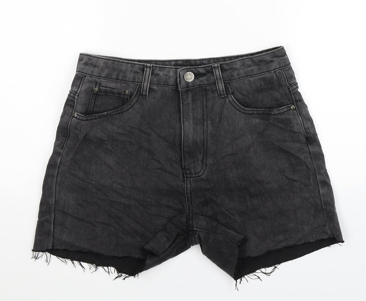 Momokrom Womens Grey  Denim Hot Pants Shorts Size 8
