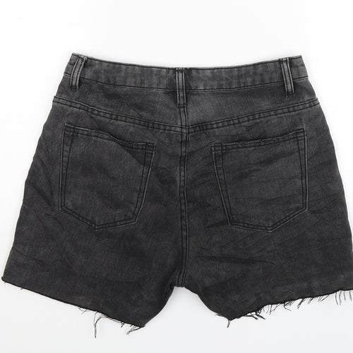 Momokrom Womens Grey  Denim Hot Pants Shorts Size 8