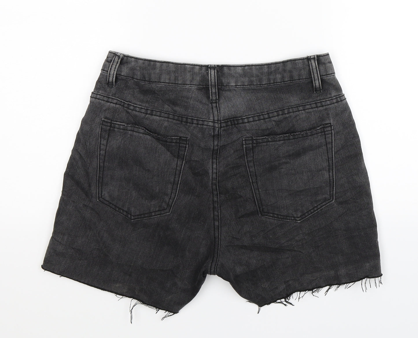Momokrom Womens Grey  Denim Hot Pants Shorts Size 8