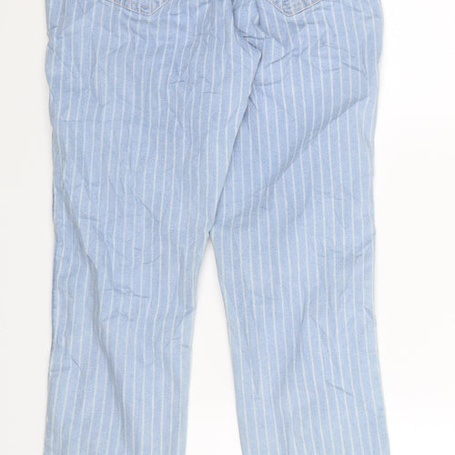 H&M Womens Blue Striped Denim Skinny Jeans Size 27 in L29 in