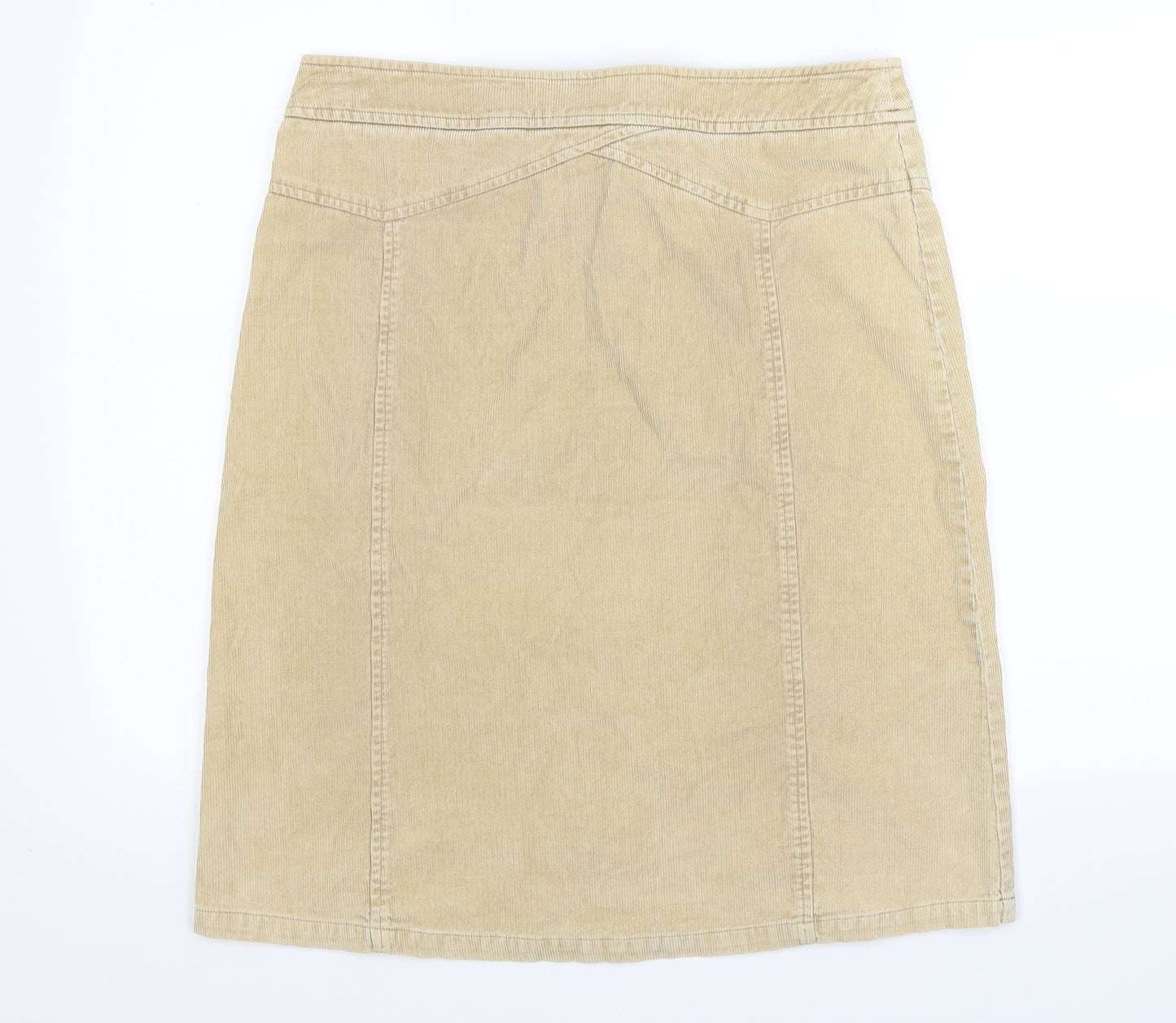 NEXT Womens Beige  Corduroy Straight & Pencil Skirt Size 12