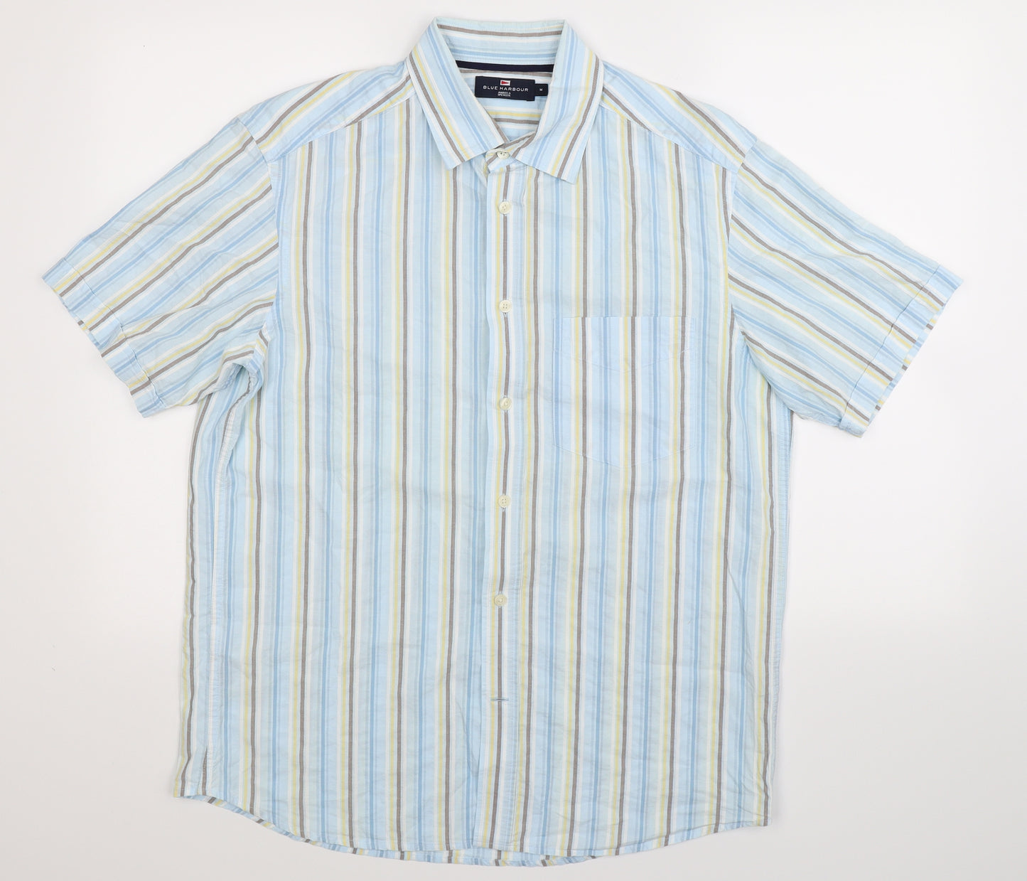 Blue Harbour Mens Multicoloured Striped   Button-Up Size M