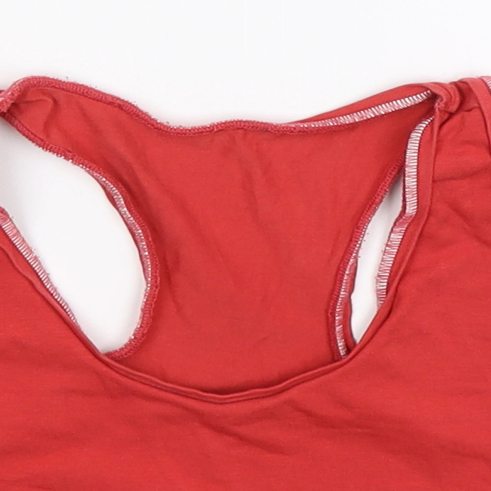 SC&CO Womens Red   Cropped Tank Size L  - Compression