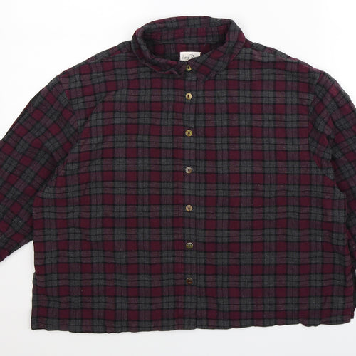 Lazy Days Womens Multicoloured Check  Basic Button-Up Size M
