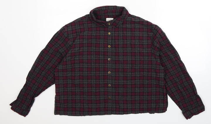 Lazy Days Womens Multicoloured Check  Basic Button-Up Size M