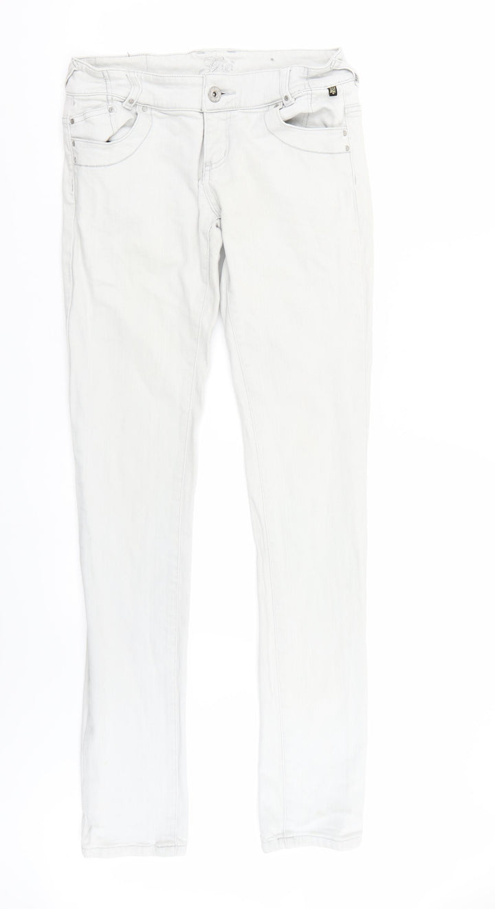 Preworn Womens Grey Straight Jeans Size 10 L34 in