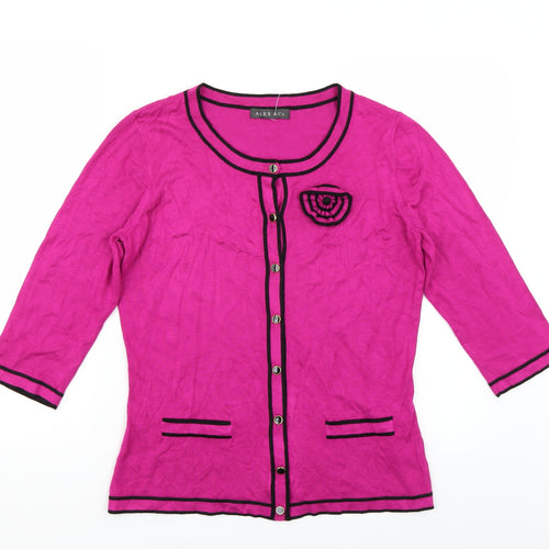 Alex & Co Womens Pink   Cardigan Jumper Size M