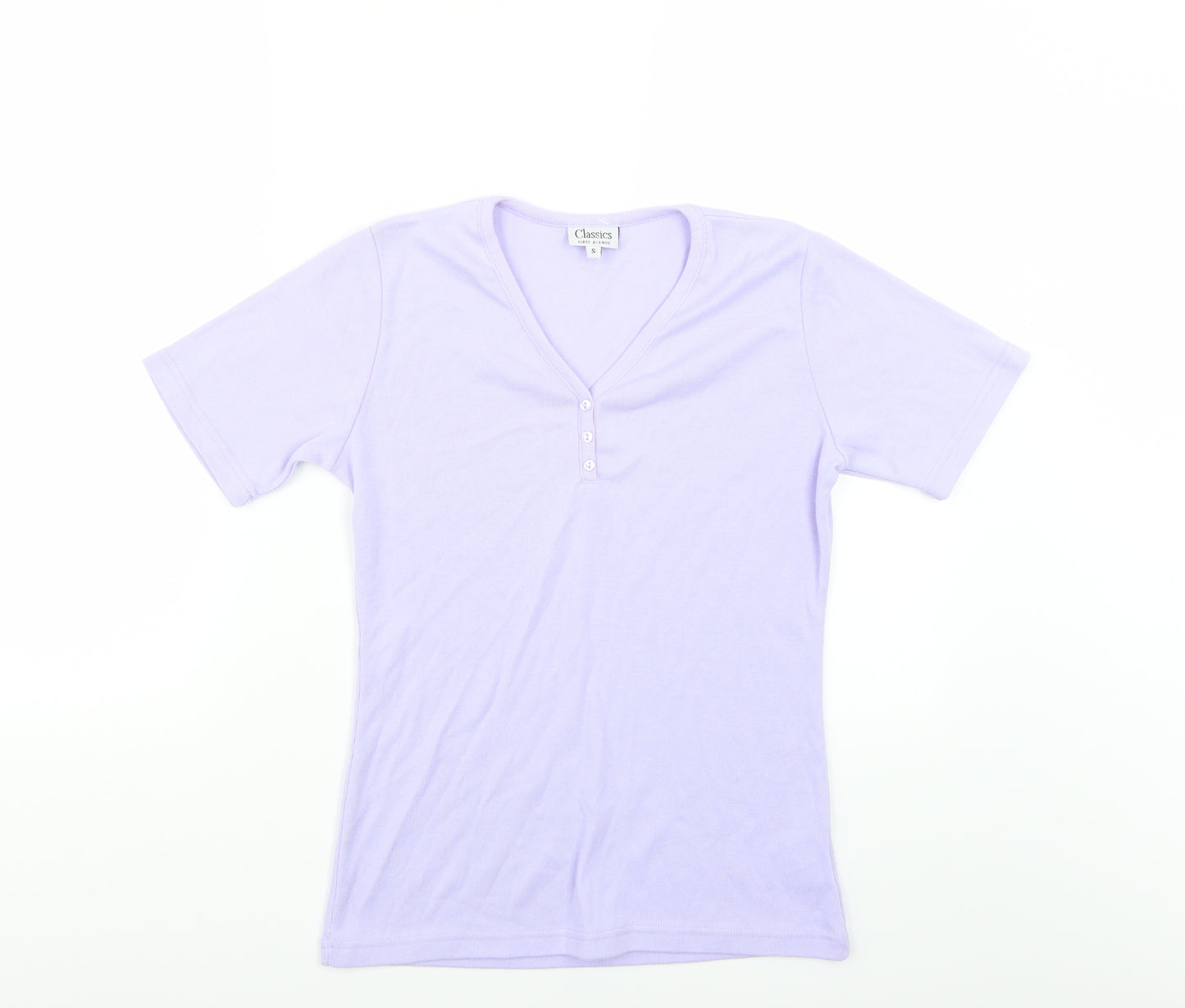 Classic  Womens Purple   Basic T-Shirt Size S
