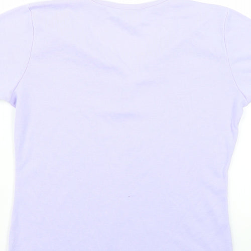 Classic  Womens Purple   Basic T-Shirt Size S