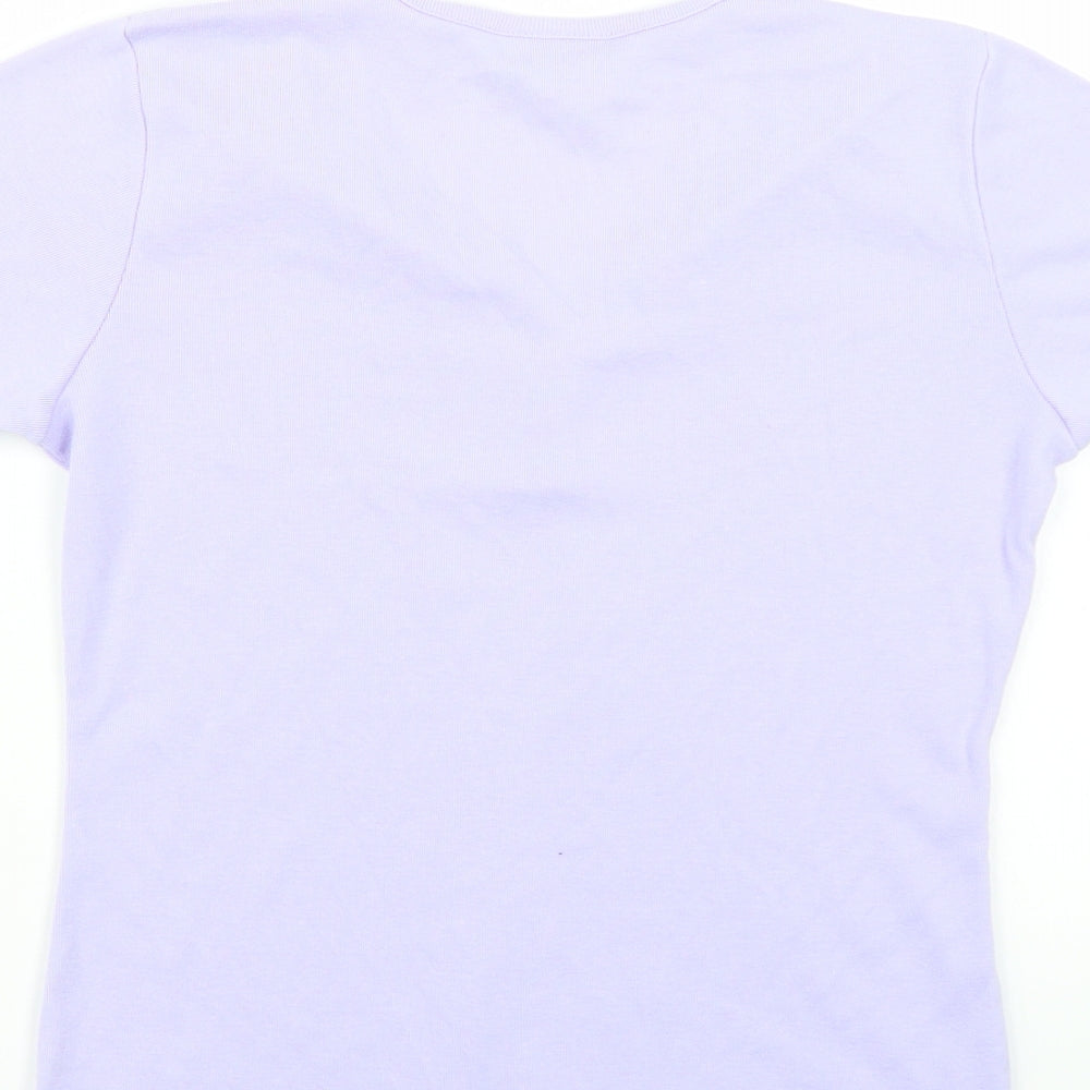 Classic  Womens Purple   Basic T-Shirt Size S
