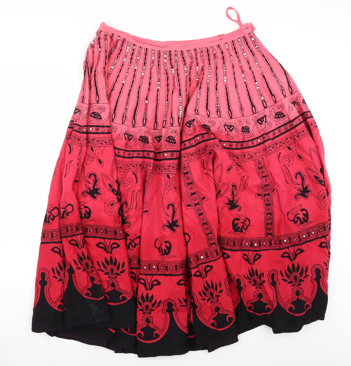 M&Co Womens Red   A-Line Skirt Size 14
