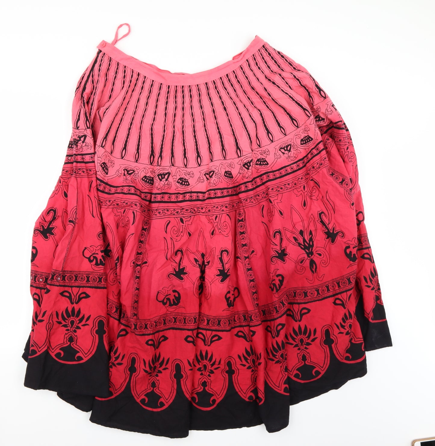M&Co Womens Red   A-Line Skirt Size 14