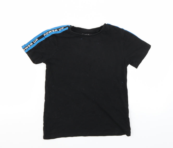 NEXT Boys Black Basic T-Shirt Size 7 Years
