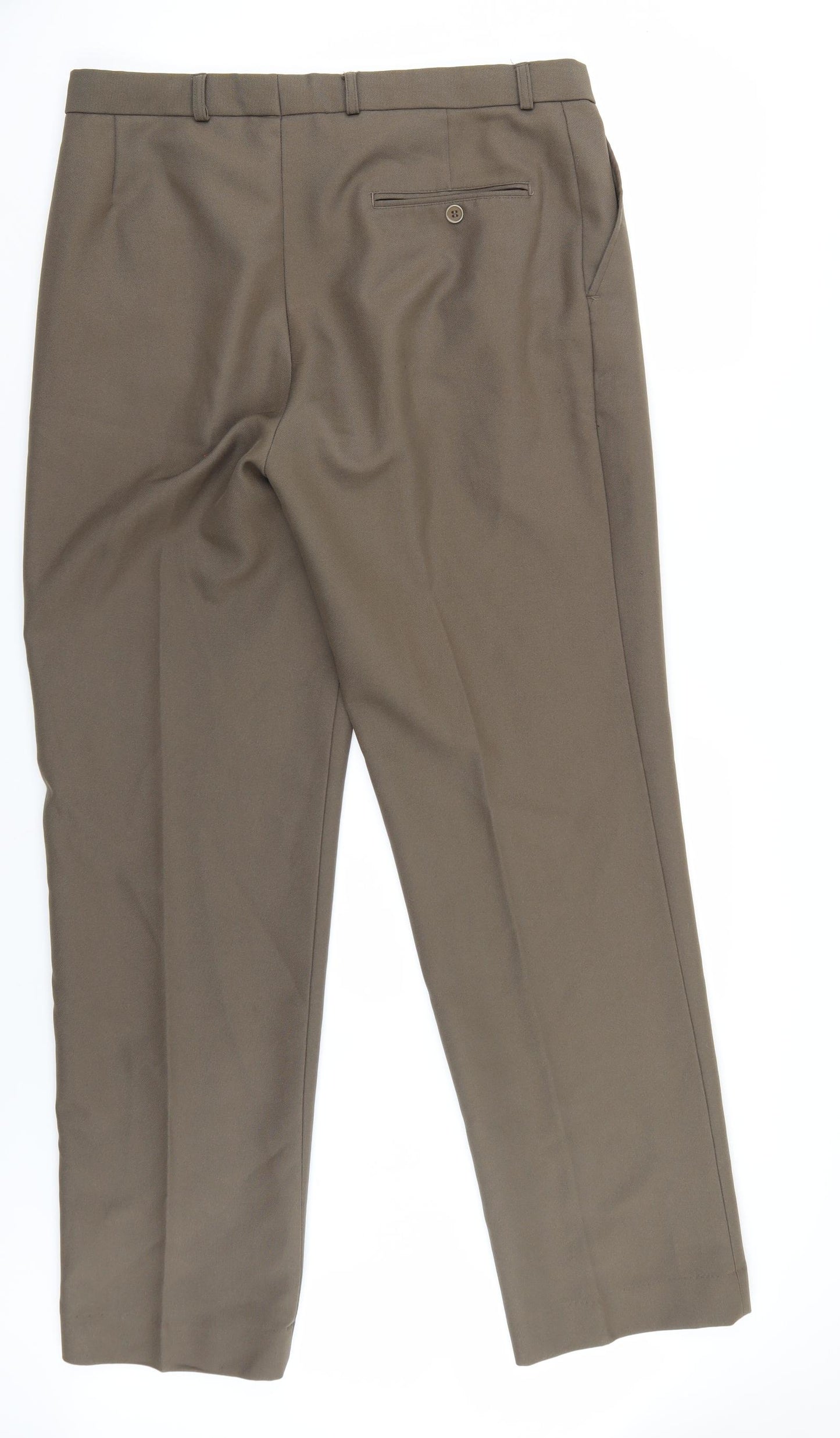 Peacocks Mens Brown  Rayon Trousers  Size 36 L33 in