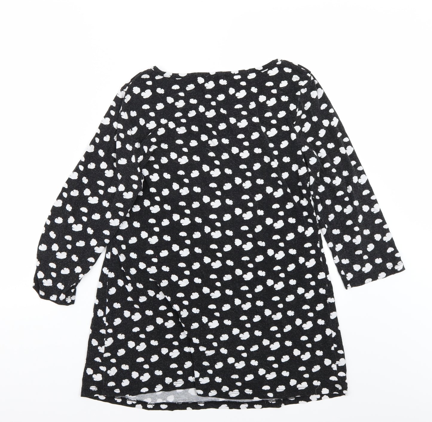 Moda Womens Black  Rayon Basic T-Shirt Size 14