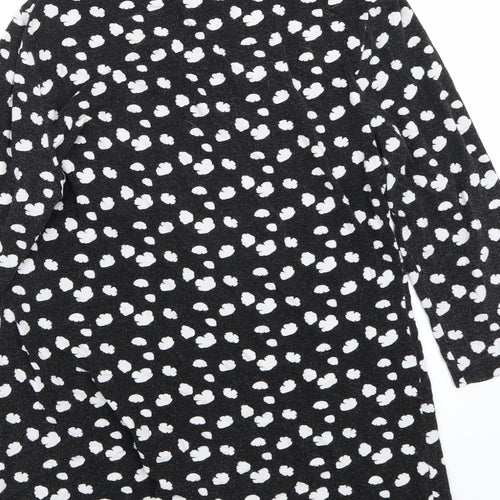 Moda Womens Black  Rayon Basic T-Shirt Size 14
