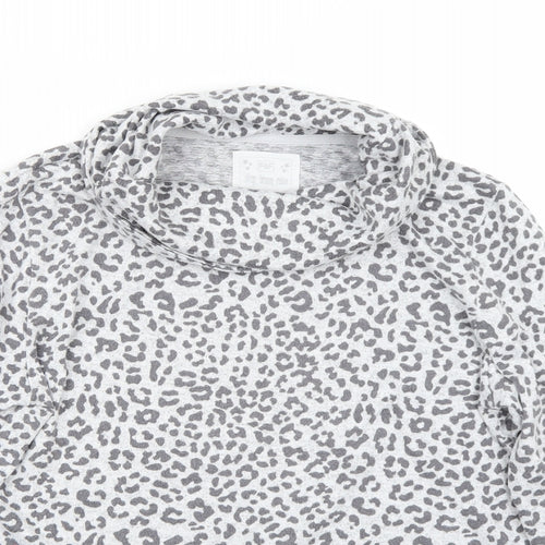F&F Womens Grey Animal Print  Pullover Jumper Size 8