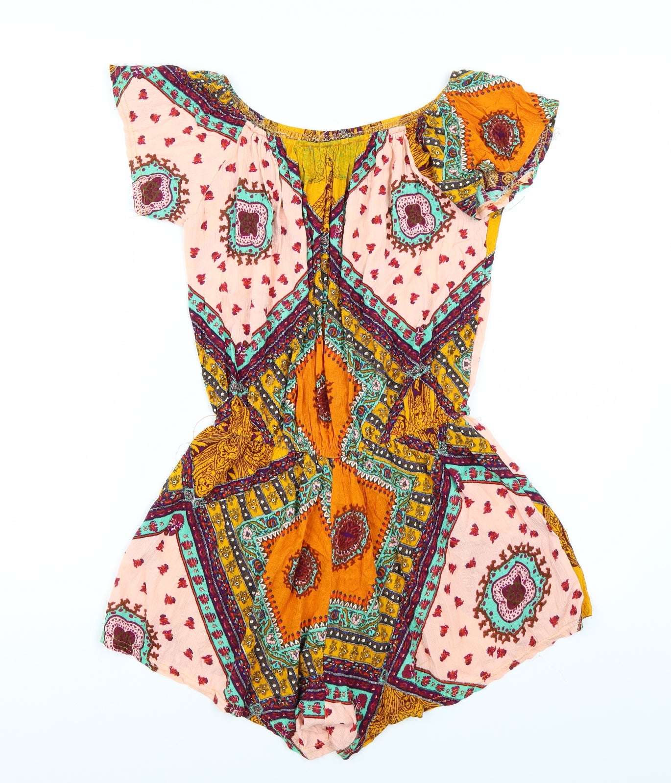 Tianxuan Womens Orange   Playsuit One-Piece Size L