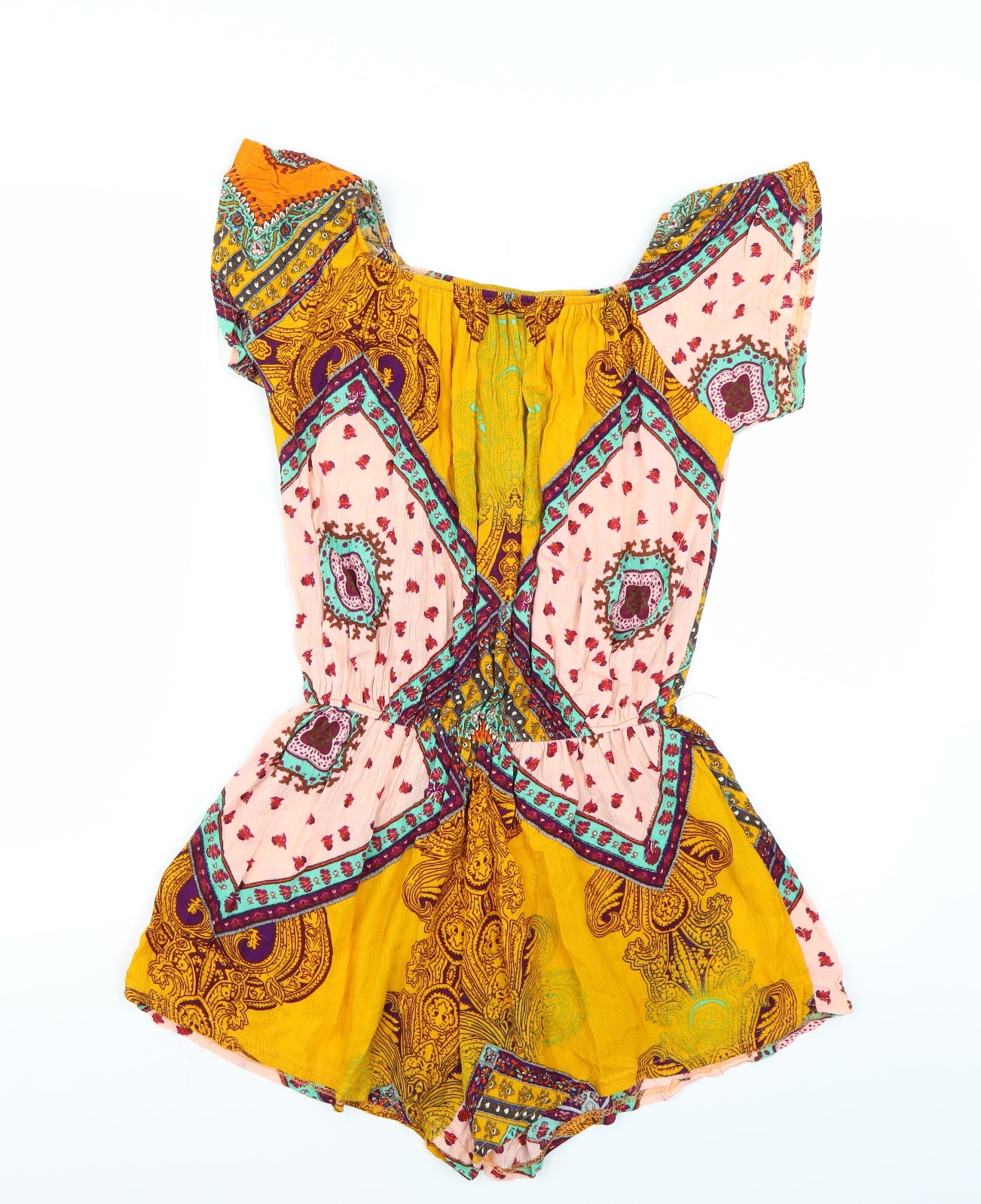 Tianxuan Womens Orange   Playsuit One-Piece Size L
