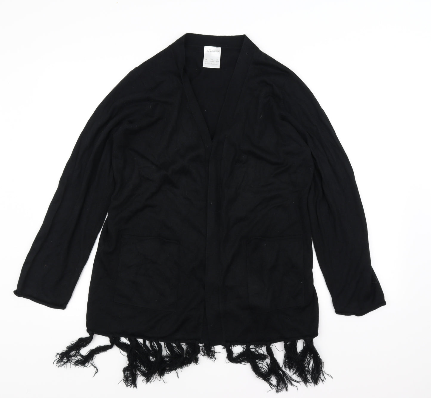 Being Casual Womens Black   Cardigan Jumper Size 12