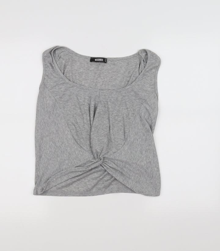 Missguided Womens Grey Basic Tank Size 10