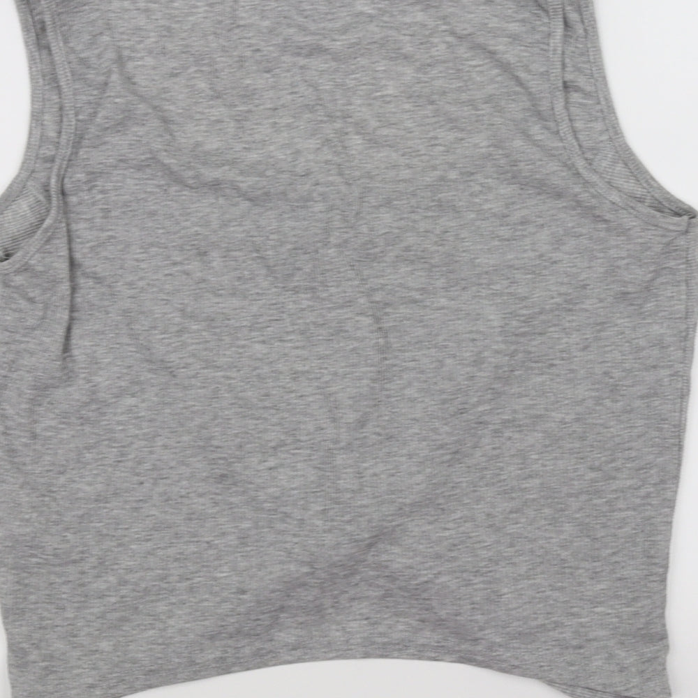 Missguided Womens Grey   Basic Tank Size 10
