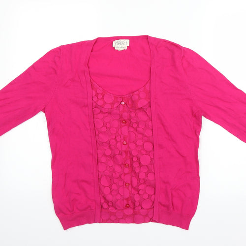NEXT Womens Pink   Basic Button-Up Size 14