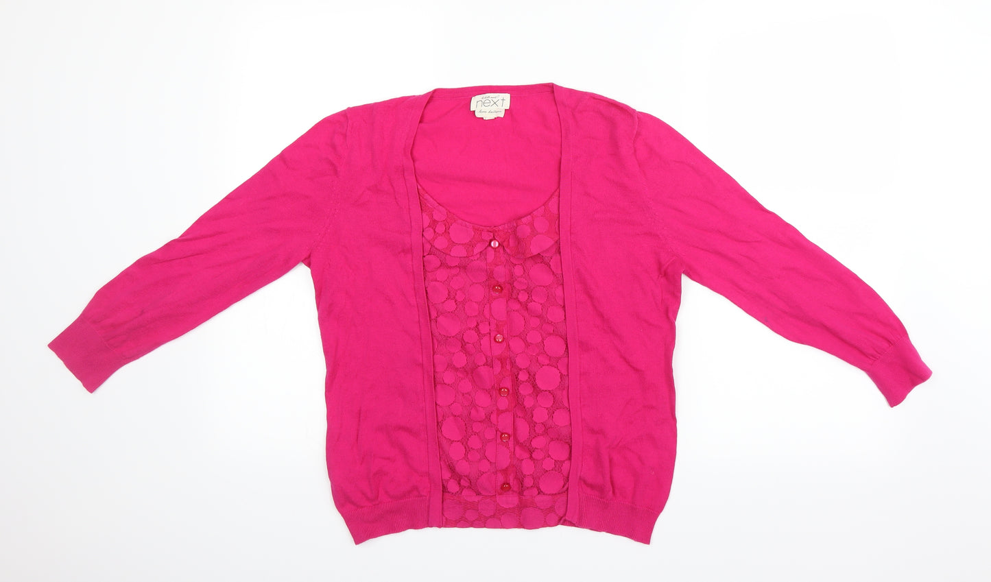 NEXT Womens Pink   Basic Button-Up Size 14
