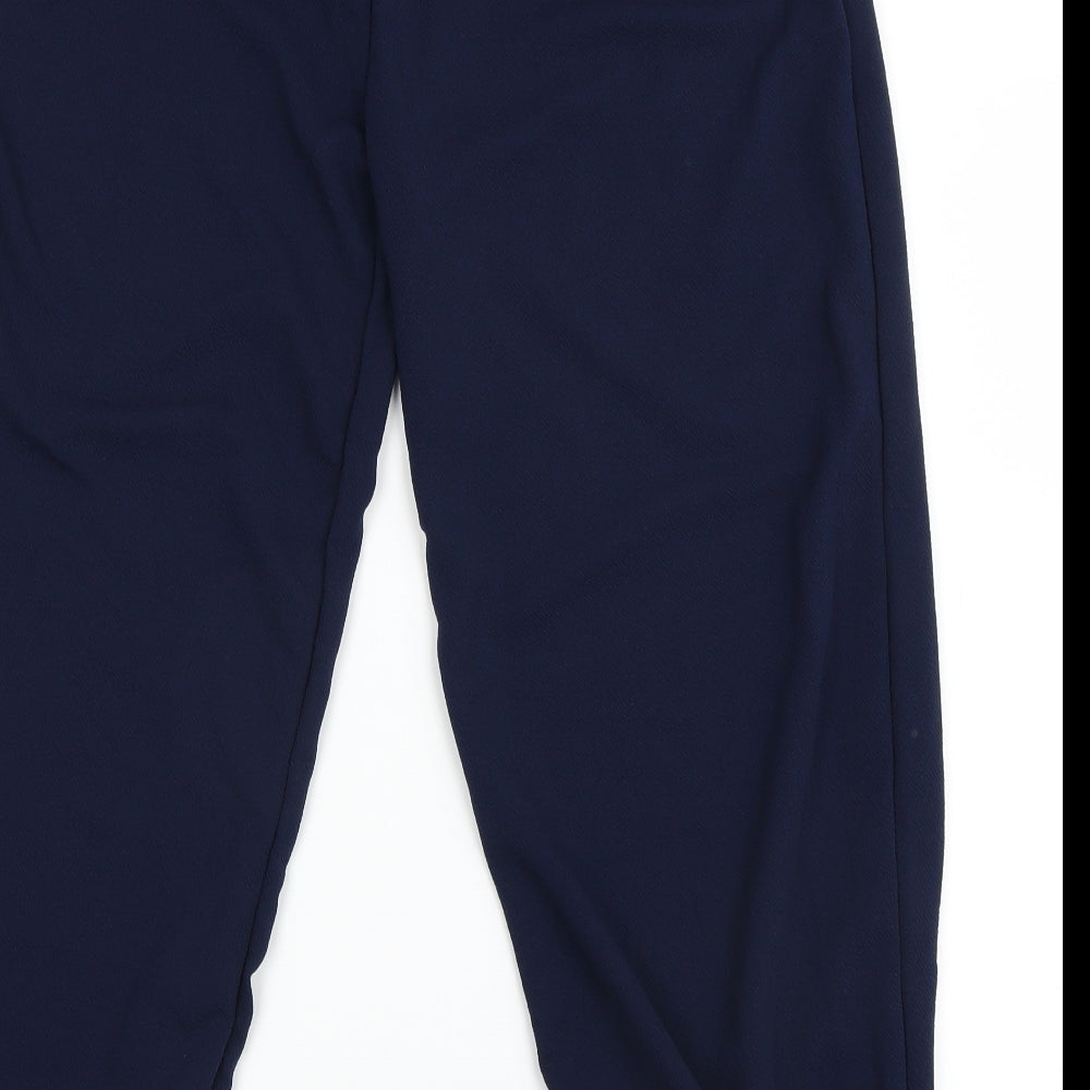 Boohoo Womens Blue Houndstooth  Pedal Pusher Trousers Size 14 L21 in