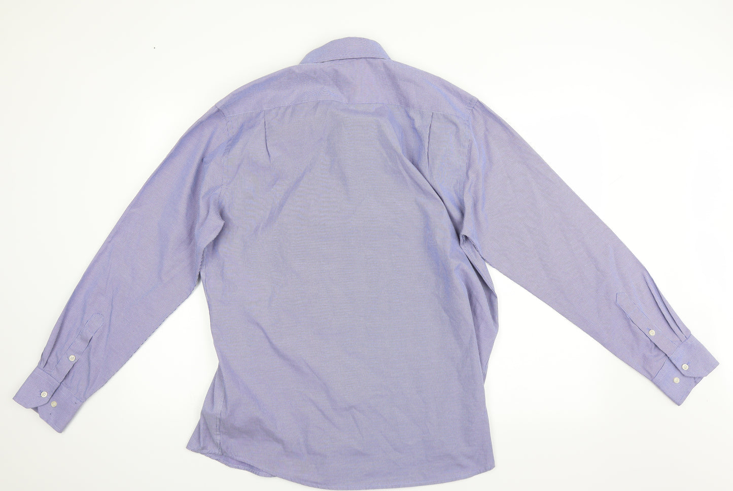 giust uomo Mens Blue Striped   Button-Up Size 42
