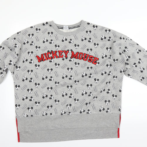 Disney Womens Grey   Pullover Sweatshirt Size 14