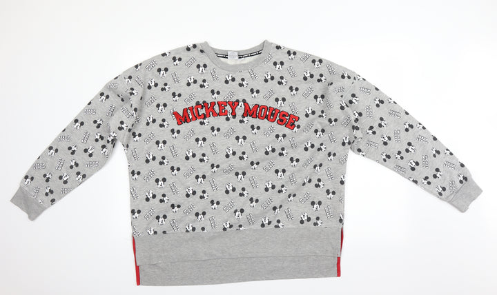 Disney Womens Grey   Pullover Sweatshirt Size 14