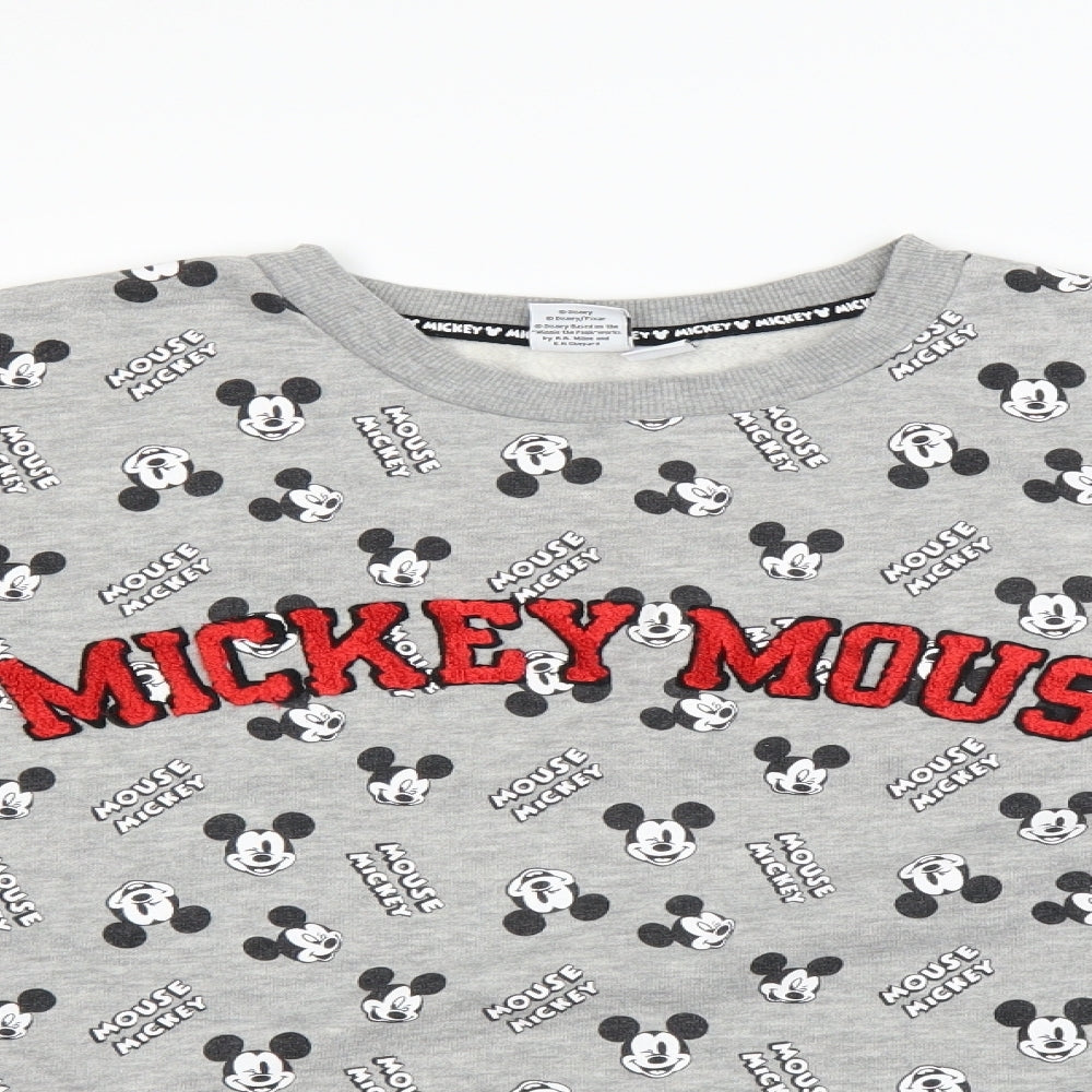 Disney Womens Grey   Pullover Sweatshirt Size 14