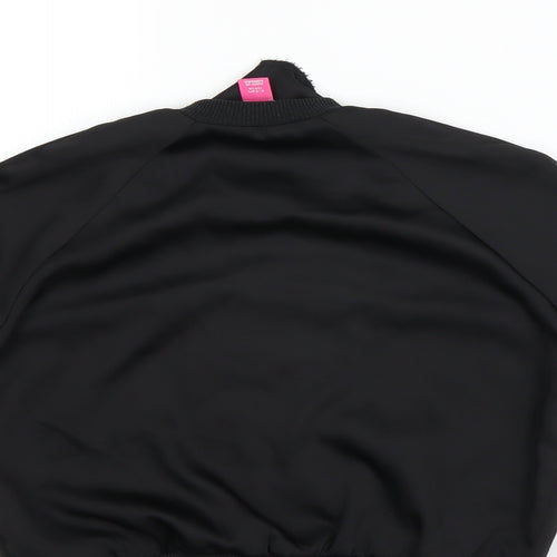 YD Girls Black   Full Zip Sweatshirt Size 8-9 Years