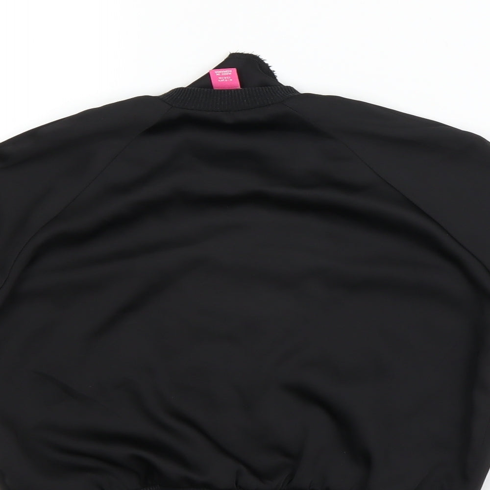 YD Girls Black   Full Zip Sweatshirt Size 8-9 Years