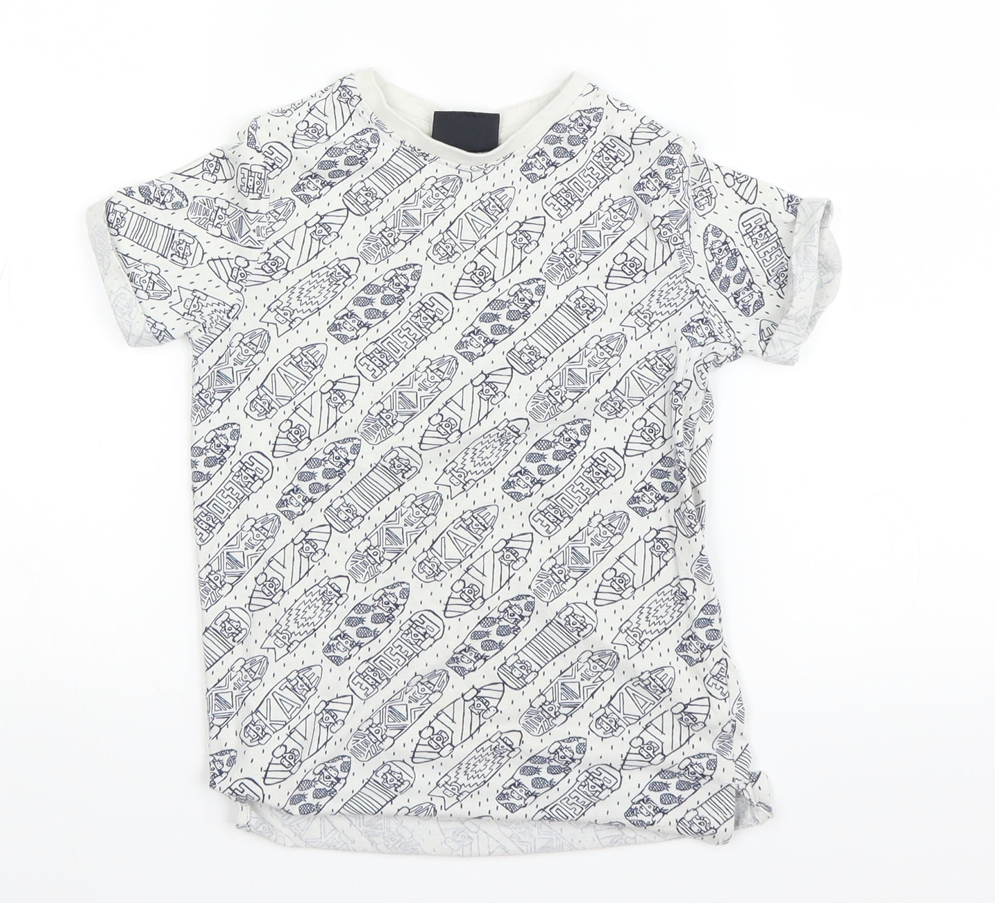 Tu  Boys Silver   Basic T-Shirt Size 4 Years