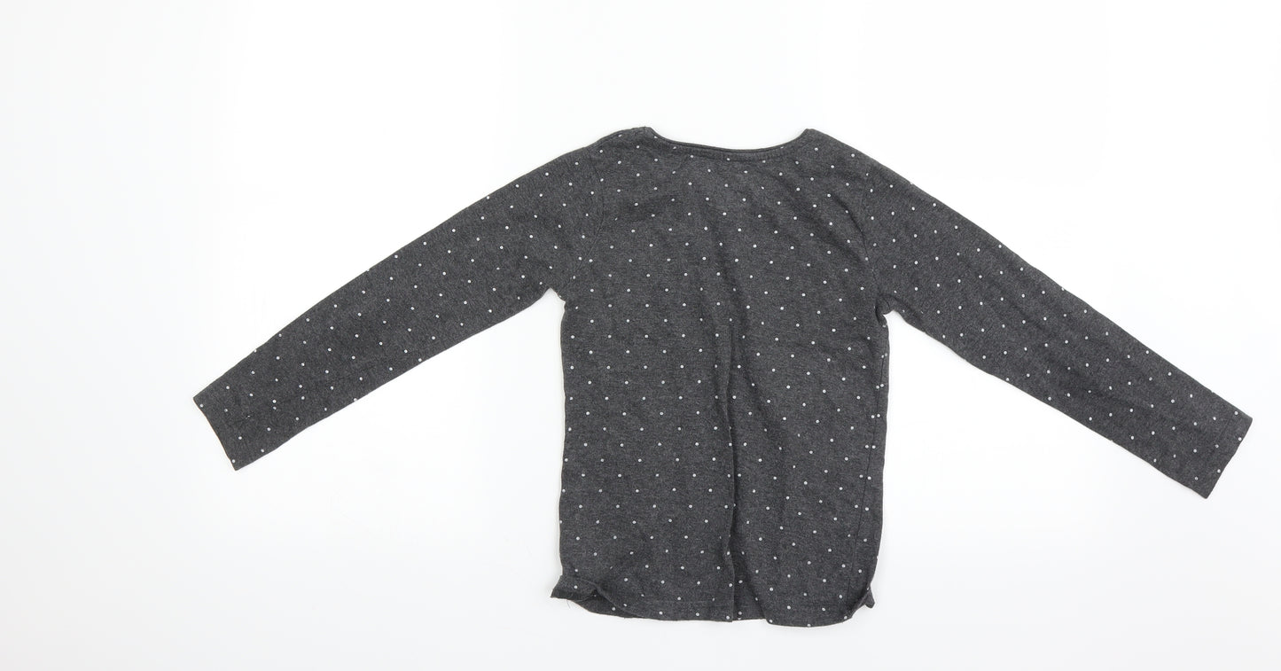 Primark Girls Green Polka Dot  Basic T-Shirt Size 8 Years