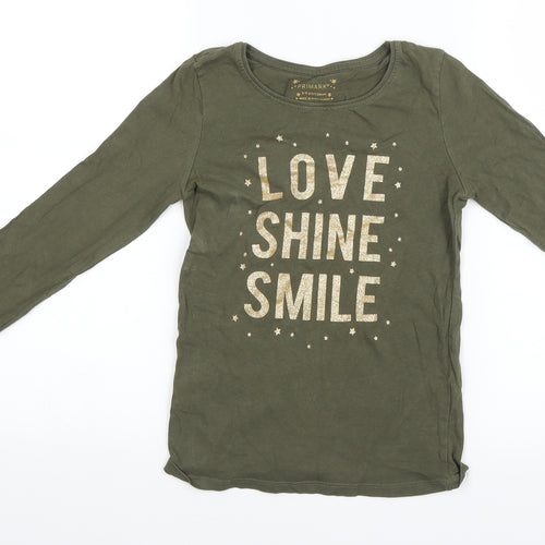 Primark Girls Green   Basic T-Shirt Size 8 Years